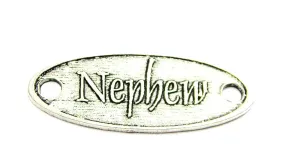 Nephew - 2 Hole Connector Genuine American Pewter Charm