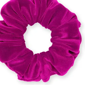 Plush Velvet Scrunchie Available in 3 Sizes Made in the USA Fuchsia